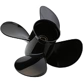 TOLOT 4 Blade Aluminum Outboard Propeller for Suzuki 25-30HP | 3.00" Gearcase,10 Spline,10.2x11 10.2x12 10.1x13 10.1x14 10.1x15,Faster Hole Shot &amp; Stern Lift Upgrade
