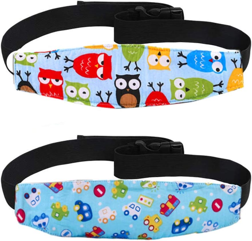 2PCS Baby Car Seat Head Support,Toddler Safety Car Seat Sleep Nap Aid Positioner Strap Belt Neck Protection Belt for Children and Kids(Pink