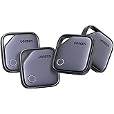 UGREEN FineTrack G (Android Only) Air Tracker Tags, USB-C Charging 1-Year Battery Bluetooth Tracker Compatible with Find Hub App, Item Finder Smart Tag for Key Luggage Wallet [4 Pack-Google Certified]
