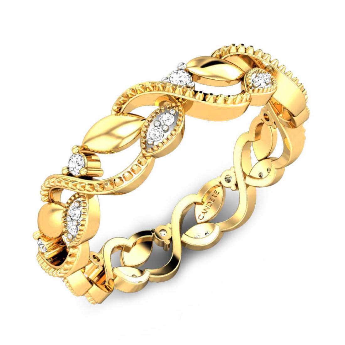 Buy Candere by Kalyan Jewellers 18KT Yellow Gold and Diamond Ring for