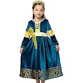 BIBIHOU Brave Princess Merida Costume Kids Dress up Birthday Carnaval Party Classic Costume 8T