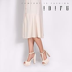 IDIFU Women's IN5 Polly Platform Chunky High Heels