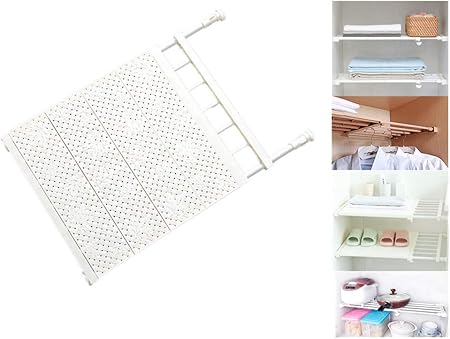 Oakno Erweiterbarer Kleiderschrank Aufbewahrung Teleskop Verstellbarer Schrank Organizer Rack Kein Bohren Karbonstahl Schrank Regal Fur Schlafzimmer Badezimmer Kuche Weiss 70 130cm Amazon De Kuche Haushalt