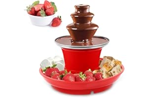 zolyet Chocolate Fountain Machine 35W Electric 3 Tiers Easy to Assemble Automatic Temperature Control High- ABS Stainless Ste