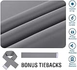BellaHills 90 Drop Pencil Pleat Curtain Panels Grey 2 Pieces view 5