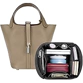 SMART DK Purse Organizer Insert for Handbags,Felt Bag Organizers Fit Picotin 18/22/26 Bags (Gray, P22)