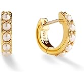 Ana Luisa Huggie Hoop Earrings - Minimal Single & Stacked Double Hoop Styles for Women - 14K Gold Plated, Silver Rhodium & Two-Tone - Hypoallergenic, Water-Resistant, Tarnish-Free