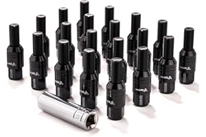 KAMIVOVO M14x1.5 Wheel Lug Bolts, 20pcs 28mm Shank 17mm Hex 3 inch Length Forged Bolts for Most Aftermarket Custom Wheels Conical Seat