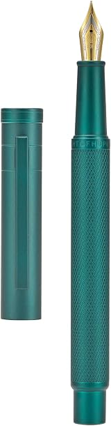 Hongdian erofa Dark Green Forest Bent Nib Fountain Pen with Converter Gift Box