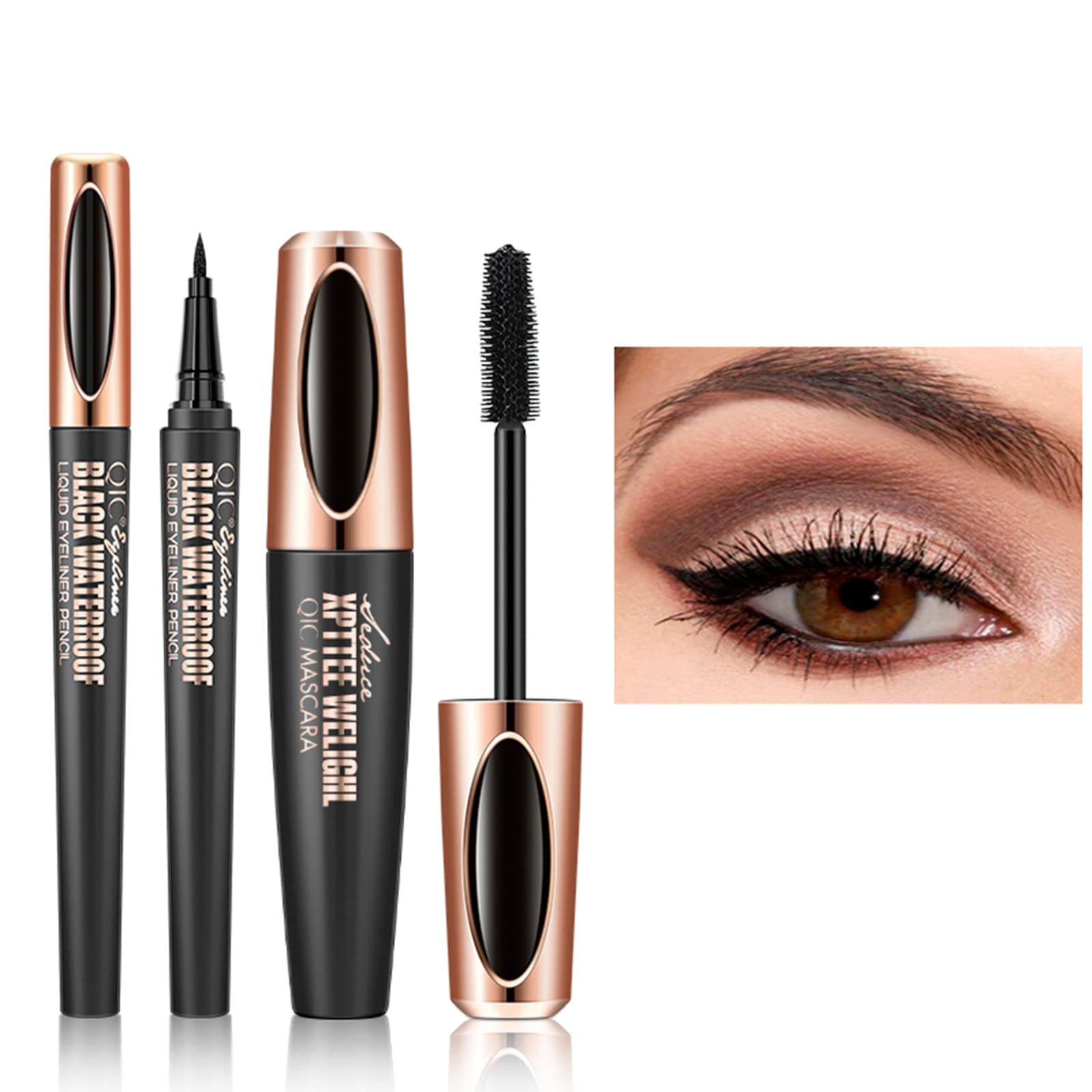 4D Silk Fiber Mascara Waterproof, Luxuriously Longer, Thicker, Voluminous Eyelashes, Long-Lasting