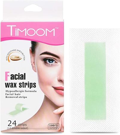 Amazon Co Jp Alluole 24pcsフェイシャルワックスストリップペーパーナチュラルアロエすぐに顔脱毛ワックスステッカー ビューティー