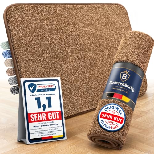 Mibao SoftStep Luxus Schmutzfangmatte 80 x 120 cm – Waschmaschinenfeste Fußmatte für Innen, rutschfest & Saugstark – Geeignet für Haustür und Flur – B