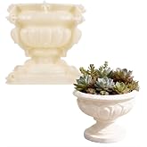 Milisten Concrete Planter Mold, 9.65&times;10.2 in Reusable Cement Flower Pot, DIY Garden Decor for Planters, Birdbaths and Statues, Durable Plastic Molds for Beginners and Professionals