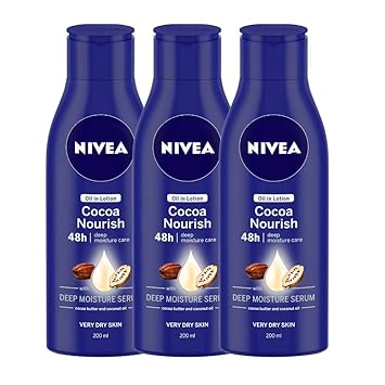 Nivea Body Lotion, Cocoa Nourish Oil In Lotion, 200 Ml (Pack Of 3)