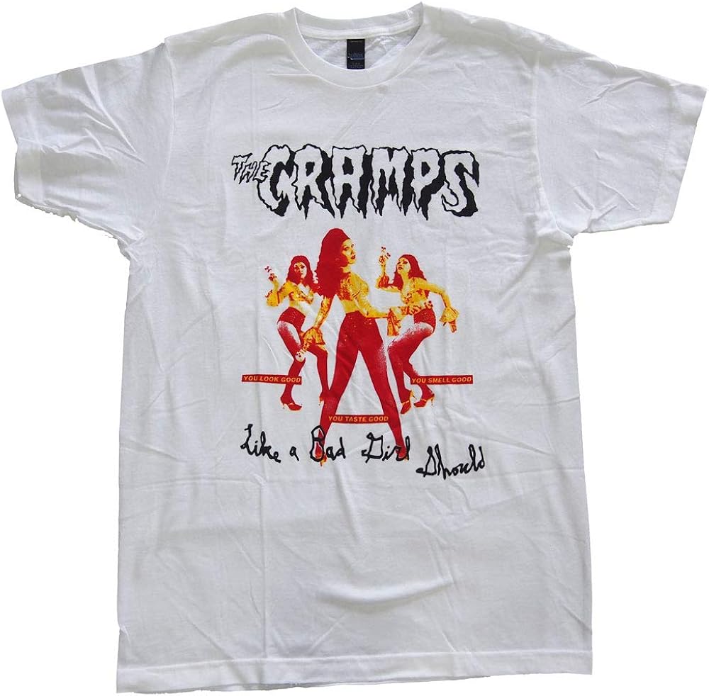 Amazon Cramps クランプス Like A Bad Girl Should Tシャツ ロックtシャツ S Tシャツ カットソー 通販