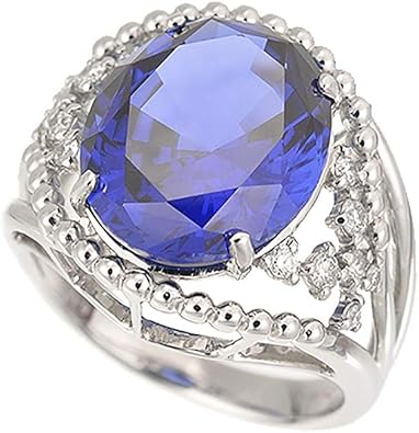 Amazon 京セラ Kyocera ブルーサファイア リング 指輪 プラチナ 7 2カラット オーバル 9月誕生石 クレサンベール リング 通販
