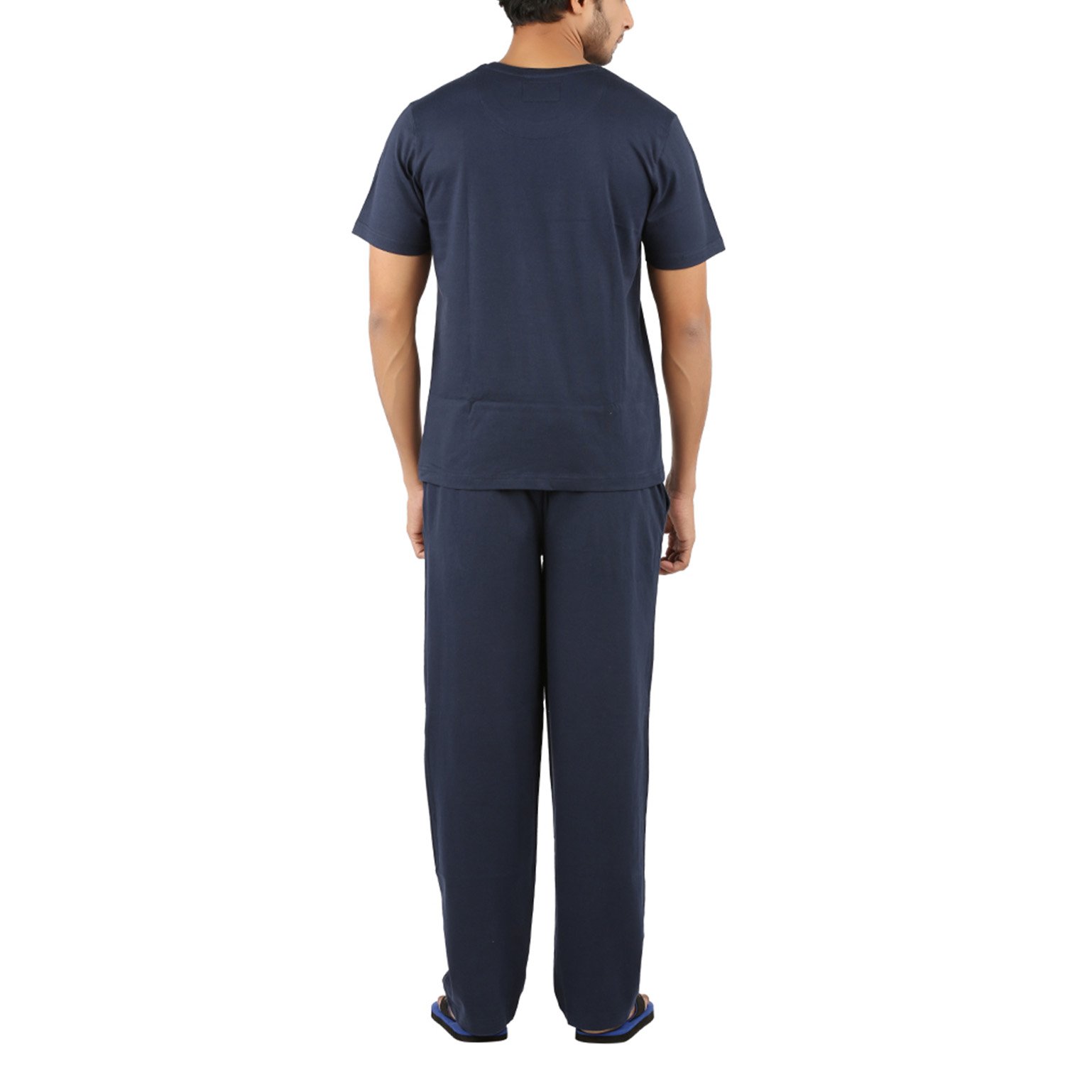 red line mens navy cotton sleeper wear set