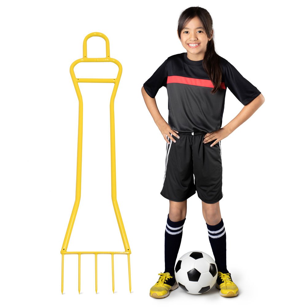 Crown Sporting Goods 4 ft Junior-Size Soccer Training Penalty Dummy - Portable Defender for Coaching