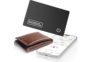 JTD Wallet Tracker Card - 0.07in Ultra-Thin Bluetooth Card Finder, IP68 Waterproof, Works with Apple Find My (iOS Only), Item Locator for Wallet, Passport, Luggage, Backpack