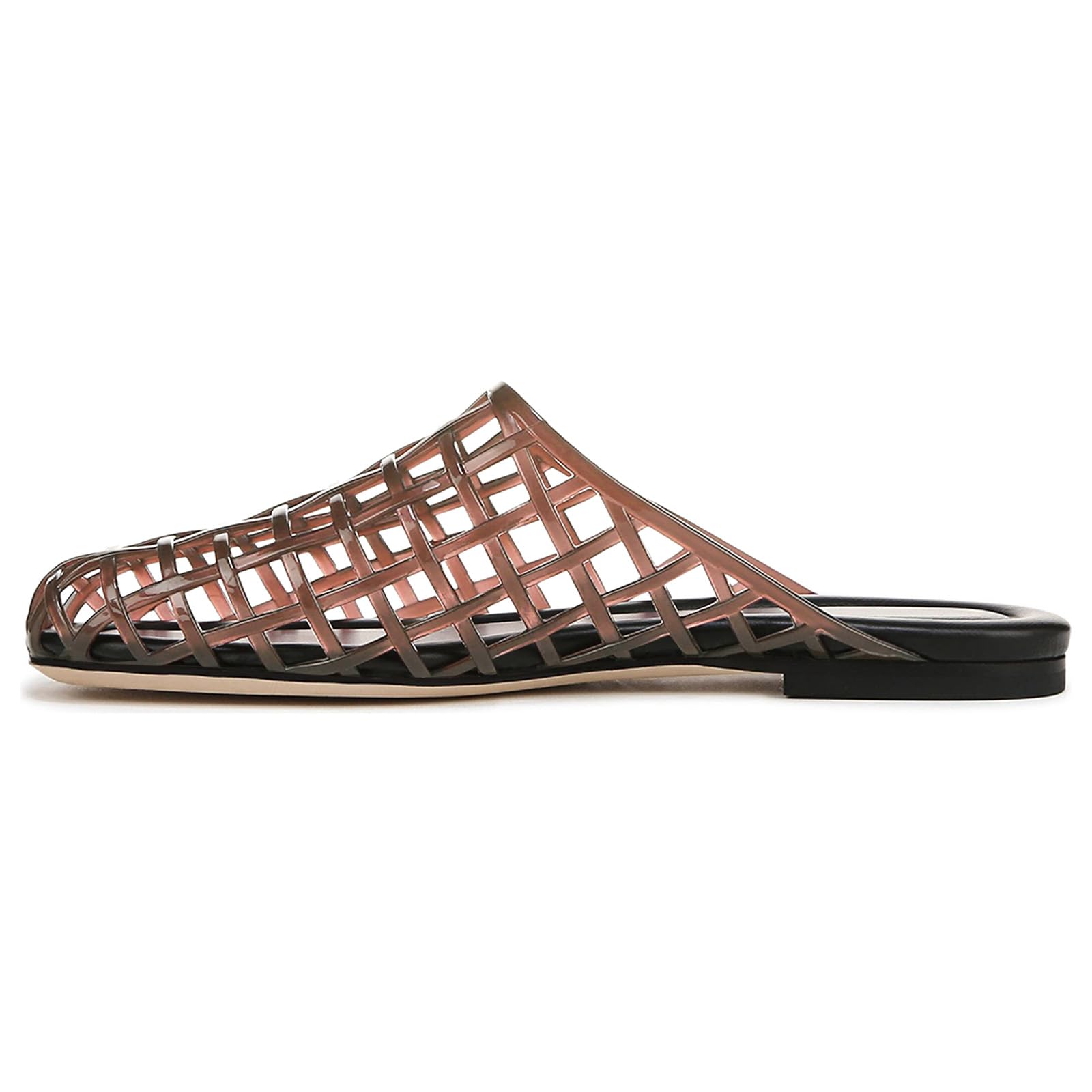 Photo 1 of UBWDU Black Jelly Shoes Women Slip on Closed Toe Mesh Jelly Flats Sandals Slides Comfortable Summer Beach Slippers for Women 7