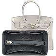 Lckaey Purse Organizer for Hermes birkin bag 25 Felt organizer insert Y013M Pull grey-S