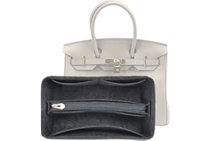 Lckaey Purse Organizer for Hermes birkin bag 30 Felt organizer insert Y013M Pull grey-M