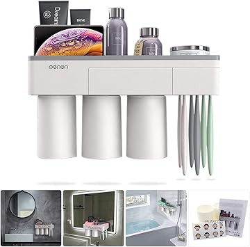 Amazon 歯ブラシスタンド 歯ブラシホルダー歯磨きホルダー 歯ブラシ立て コップ付き歯ブラシスタンド 壁掛け 粘着式 バスルーム 洗面台 多機能収納ケース ホーム 家族用 グレー 歯ブラシスタンド ホーム キッチン オンライン通販 Amazon 歯ブラシスタンド 歯ブラシホルダー歯磨きホルダー 歯ブラシ立て コップ付き歯ブラシスタンド 壁掛け 粘着式 バスルーム 洗面台 多機能収納ケース ホーム 家族用 グレー 歯ブラシスタンド ホーム キッチン オンライン通販