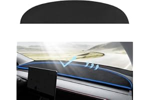 KUNIST Dashboard Cover for Tesla Model 3 Y Accessories,Suede Dashboard Pad Dash Mat Compatible with Tesla Model 3 2017-2023 and Model Y 2020-2023