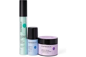 Cureskin 3-in-1 Skin Radiance Kit | Under Eye Gel + Vitamin Boost D-Tan Mask + Hydration Gel