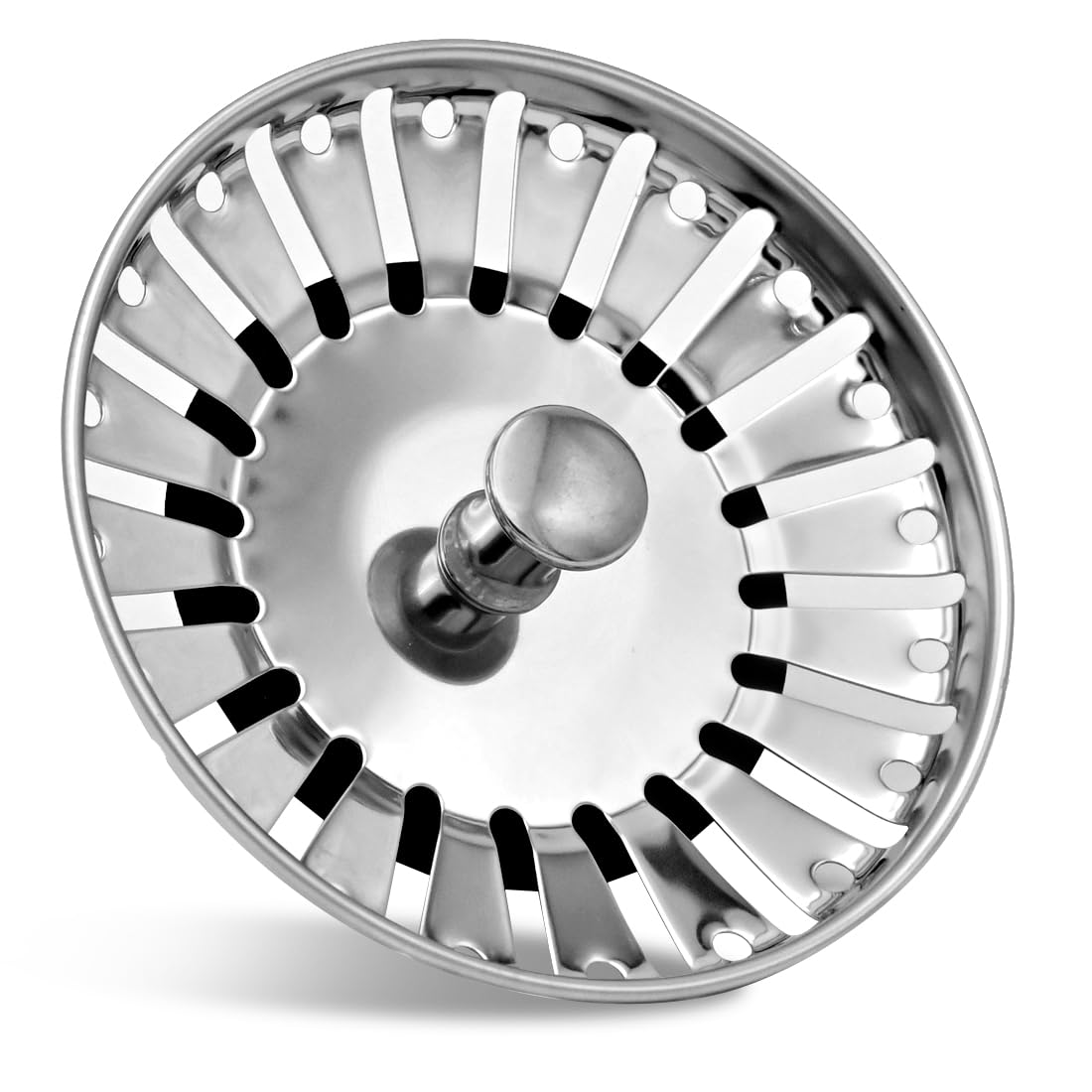 LICQIC Kitchen Sink Accessories, Stainless Steel Leak Proof Kitchen Sink Strainer Plug for Kitchen Sink Bowl, Diameter 84 mm (1 PCS)