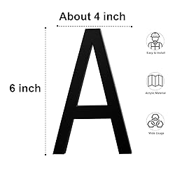 6 Inch Adhesive House Letters for Outside, Modern