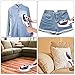 Kosiehouse Portable Hand Held Clothing Steam Power Iron, Fast Heat-up Iron Household Garment Steamer with Ceramic Soleplate Perfect for Travel - 2 Fabric Brush Included