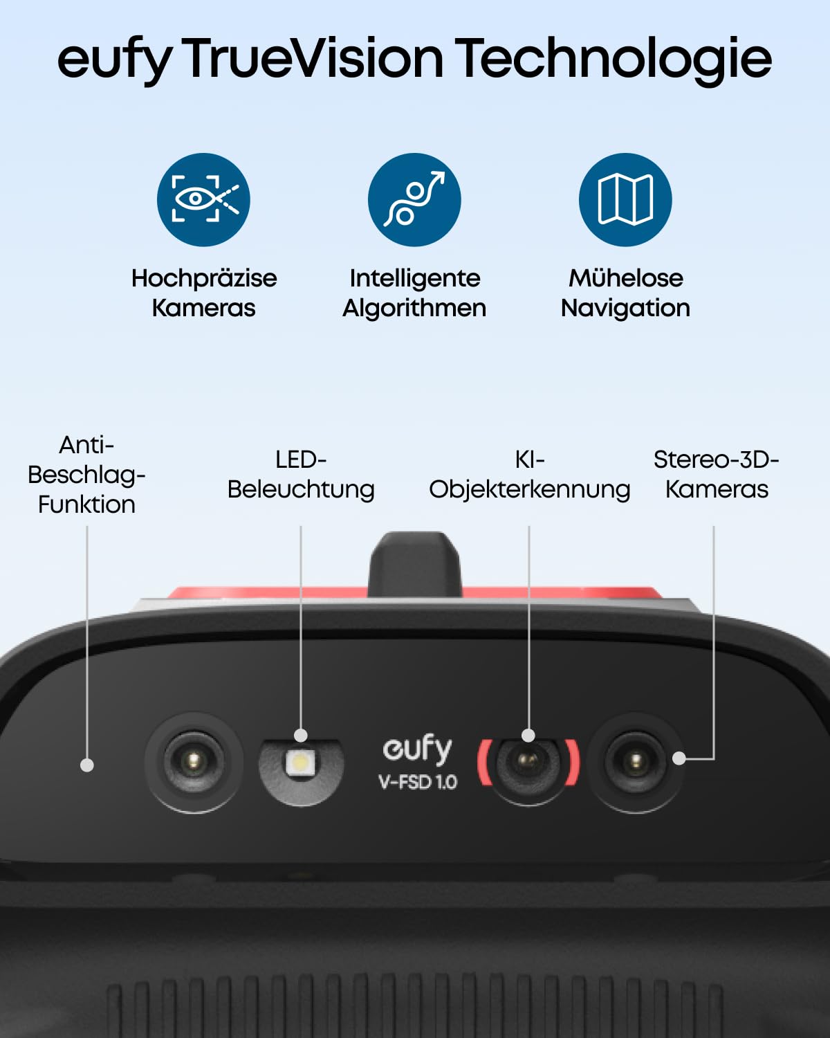 eufy C15 Mähroboter ohne Begrenzungskabel mit Garage, bis 500m², TrueVision, ohne RTK, Keine Signalprobleme, Auto-Kartierung, sicher für Igel, intelligente Navigation, präzises Randmähen 3