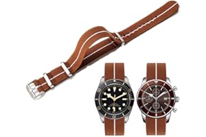 Niziruoup Nylon Elastic Watch Strap Military Parachute Style Watch Band 18mm 20mm 22mm Premium Striped Nylon One-Piece French Paratrooper Watchband Smartwatch Band Replacement Strap for Men Women