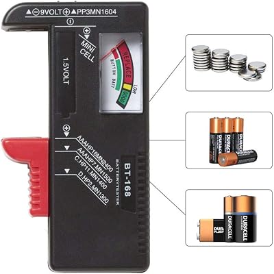 Nartel Analogue Battery Tester for AA AAA C D 9V and Button Cells