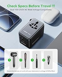 MOMAX Universal Travel Adapter, GaN 100W
