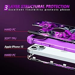 Miqala Compatible with iPhone 15 Case,Glow in The