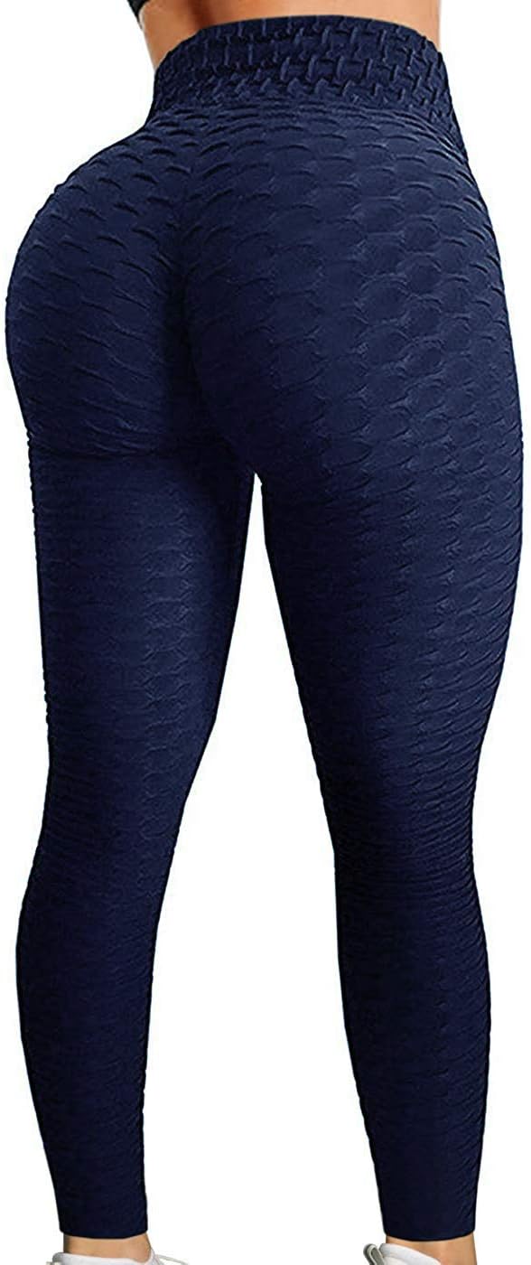 HISMIS Womens Butt Lifting High Waist Yoga Pants Tummy Control Leggings Tight