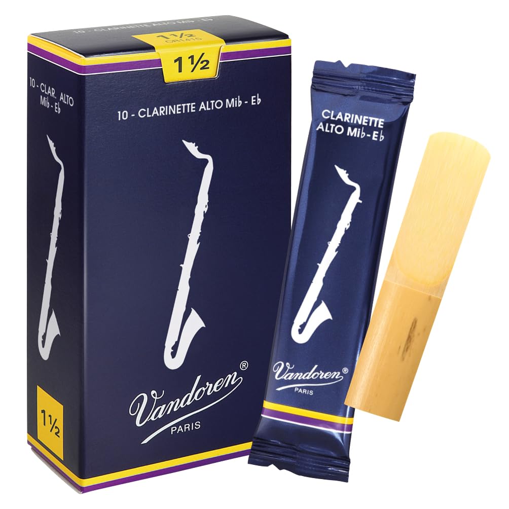 Vandoren CR1415 Traditional Alto Clarinet Reeds (Strength 1.5) (Pack of 10)
