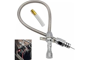 AMILIPARTS Firewall Mounted Stainless Flexible Oil Dipstick for Ford C4 C6 AOD 4R70W Transmission Fill in Style, Works with Ford F100