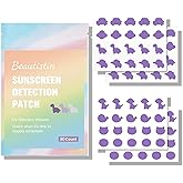 Beautistin UV Detection Stickers for Sunscreen, 80 Count, 8 Fun Patterns | Beach Vacation Essentials, Know When to re-Apply Sunscreen, 8 Pattern Types, Daily Sun Protection, Sun Protection Reminder