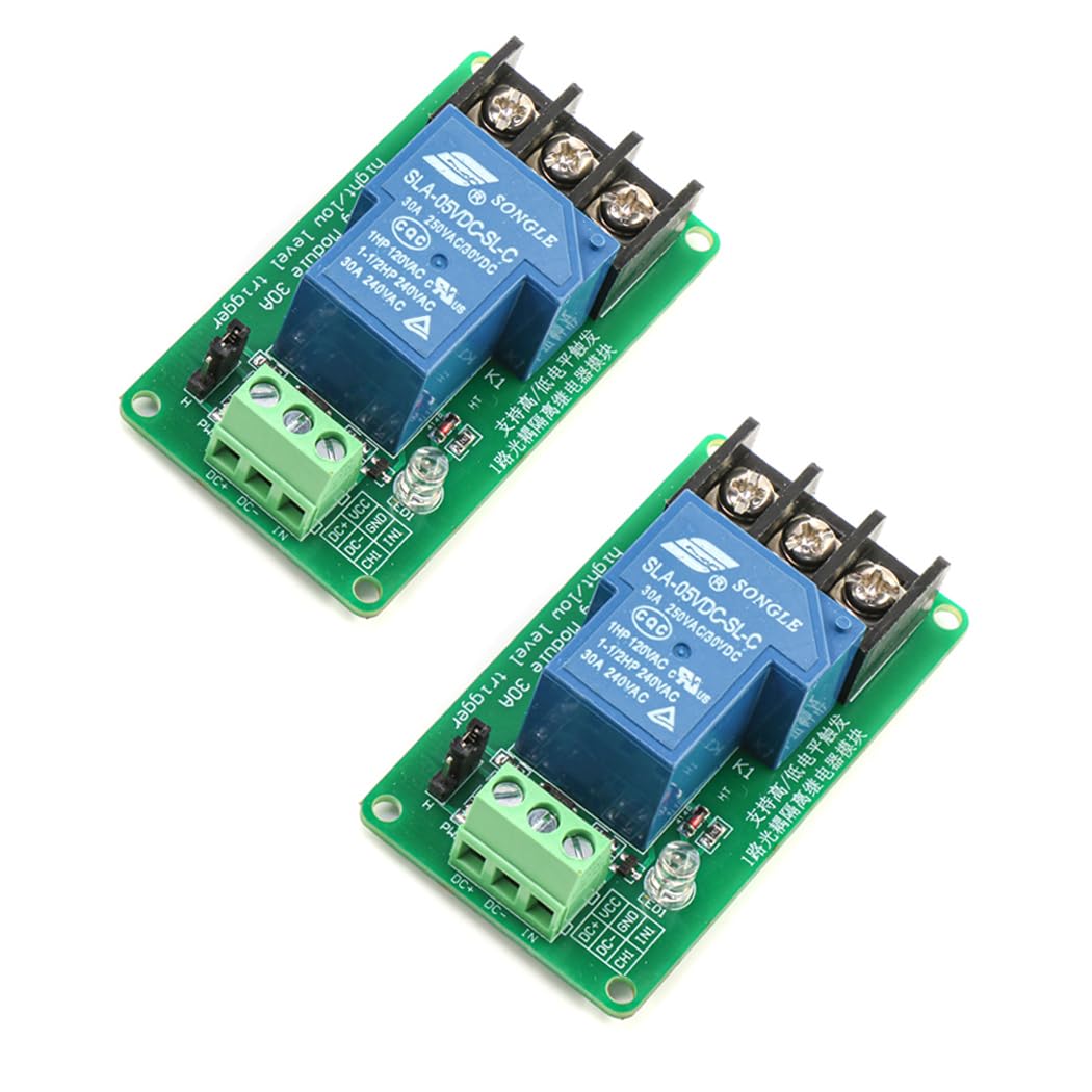 HiLetgo 2pcs 5V 30A One Channel Relay Module
