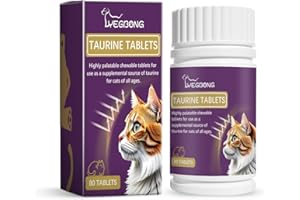 80 Pieces Cat Taurine Chewable Tablets for Cats-Multivitamin Taurine for Cat Nutrition Supplement