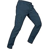 MOURCE Mens Cargo Work Pants, Ripstop Stretch Tactical Pants, Outdoor Water Resistant Hiking Pants (No Belt)