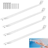 Ojeemii 4PCS 12 inch Wire Shelf Brackets, Heavy Duty Wire Rack Bracket | Epoxy Steel Brackets for Wire Shelves, Rustproof Steel, Anti-Sag Triangular Support, Easy Install for Closet Garage Laundry