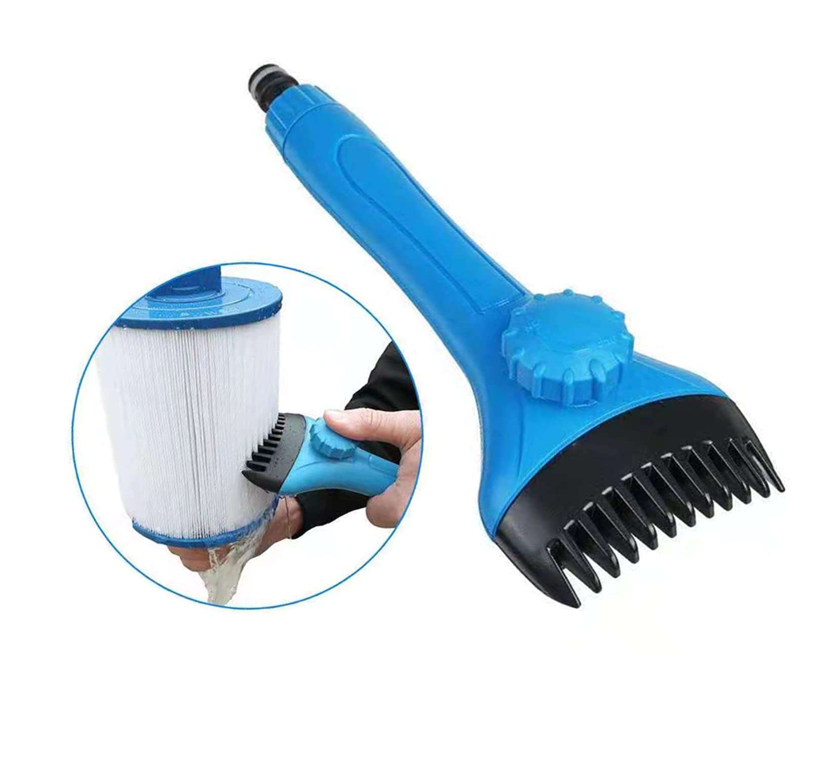 ANLEM Swimming Pool Filter Cleaning Brush, Filter Cartridge Cleaner Pool Spa Filter Handheld Cleaner Cartridge Filter Jet Cleaner Tool Removes Debris for Pool Spa