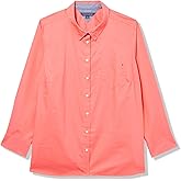 Tommy Hilfiger Womens Button Down Long Sleeve Collared Shirt with Chest Pocket