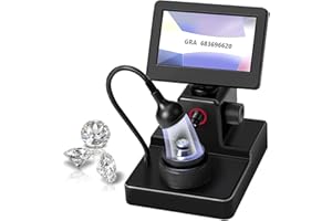 Diamond Inscription Viewer, 4.3Inch LCD Digital Microscope, 50x-1500 Times Magnification, with LED Hose Light, Used to View D