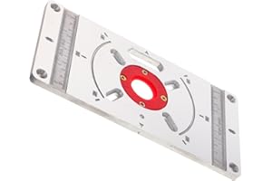 Kisangel Aluminum Router Table Insert Plate with Precision Router Sled for Woodworking Trimming and Slotting