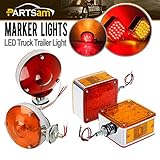 Partsam Submersible,Double Face,Pedestal Lights,2pcs 4